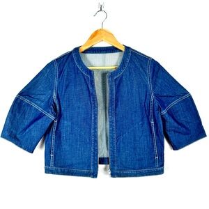 Cropped new denim jacket
